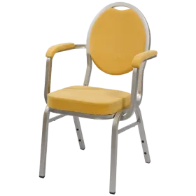 Stackchair Monza aluminium with armrests