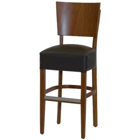 Barstool with backrest Pascal