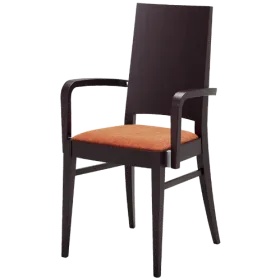 Restaurant chair Cara with armrests