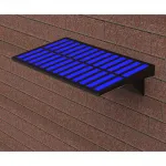 Solar lamp LED motion detector wall mounting image 2