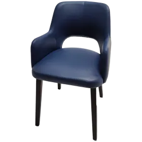 Remaining stock upholstered chair Miramar blue